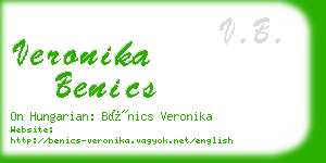 veronika benics business card